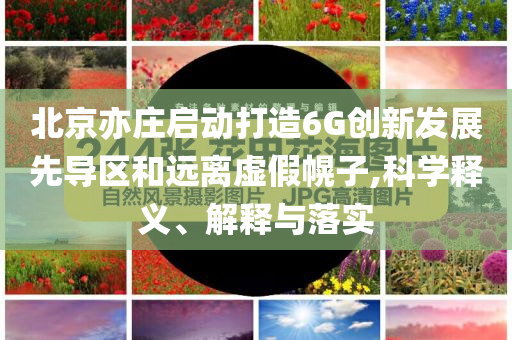 北京亦莊啟動打造6G創(chuàng)新發(fā)展先導區(qū)和遠離虛假幌子,科學釋義、解釋與落實