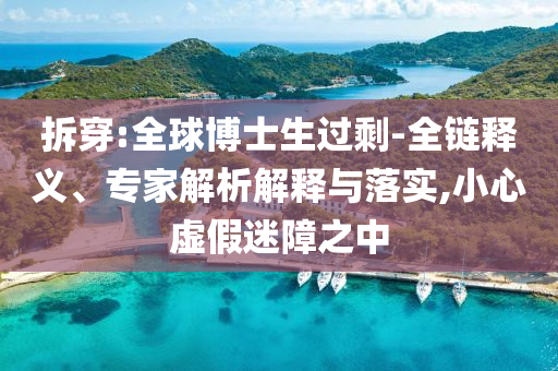 拆穿:全球博士生過剩-全鏈釋義、專家解析解釋與落實,小心虛假迷障之中