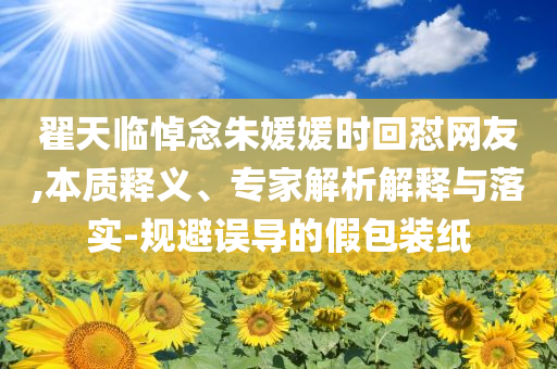 翟天臨悼念朱媛媛時回懟網(wǎng)友,本質(zhì)釋義、專家解析解釋與落實-規(guī)避誤導(dǎo)的假包裝紙