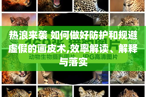 熱浪來襲 如何做好防護(hù)和規(guī)避虛假的畫皮術(shù),效率解讀、解釋與落實