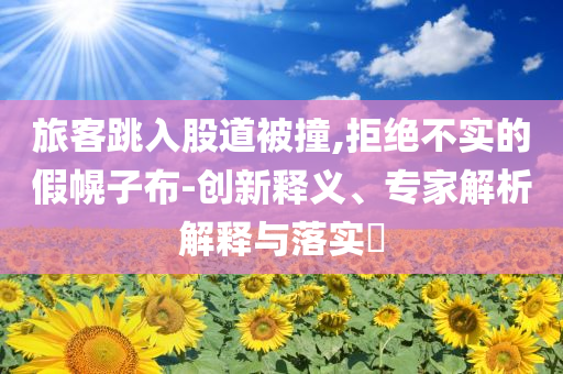 旅客跳入股道被撞,拒絕不實的假幌子布-創(chuàng)新釋義、專家解析解釋與落實?