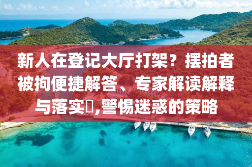 新人在登記大廳打架？擺拍者被拘便捷解答、專家解讀解釋與落實?,警惕迷惑的策略
