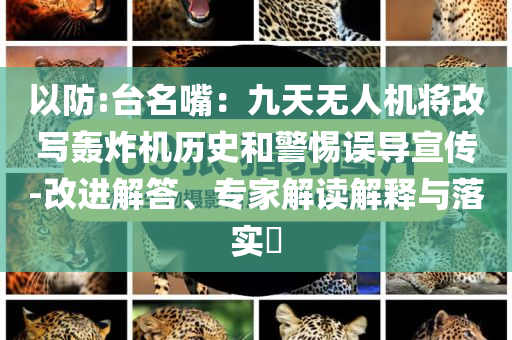 以防:臺(tái)名嘴：九天無人機(jī)將改寫轟炸機(jī)歷史和警惕誤導(dǎo)宣傳-改進(jìn)解答、專家解讀解釋與落實(shí)?