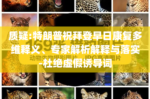 質(zhì)疑:特朗普祝拜登早日康復(fù)多維釋義、專家解析解釋與落實-杜絕虛假誘導(dǎo)詞
