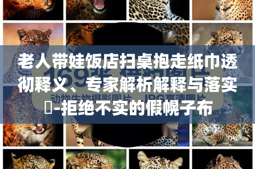 老人帶娃飯店掃桌抱走紙巾透徹釋義、專家解析解釋與落實(shí)?-拒絕不實(shí)的假幌子布