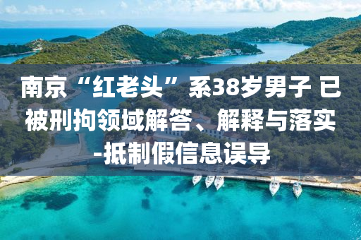 南京“紅老頭”系38歲男子 已被刑拘領(lǐng)域解答、解釋與落實(shí)-抵制假信息誤導(dǎo)