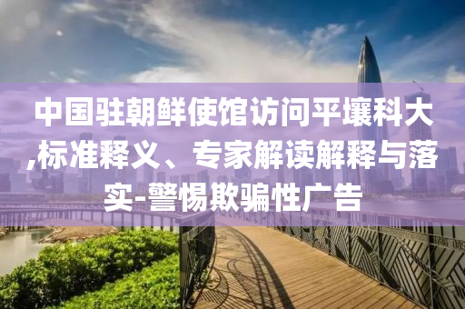 中國駐朝鮮使館訪問平壤科大,標準釋義、專家解讀解釋與落實-警惕欺騙性廣告
