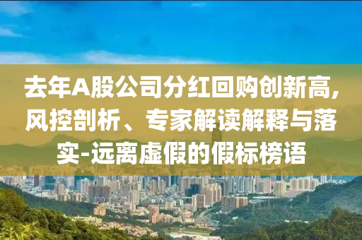 去年A股公司分紅回購(gòu)創(chuàng)新高,風(fēng)控剖析、專(zhuān)家解讀解釋與落實(shí)-遠(yuǎn)離虛假的假標(biāo)榜語(yǔ)