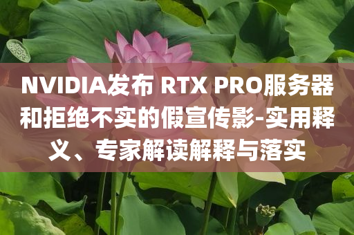 NVIDIA發(fā)布 RTX PRO服務(wù)器和拒絕不實(shí)的假宣傳影-實(shí)用釋義、專家解讀解釋與落實(shí)