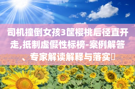 司機(jī)撞倒女孩3筐櫻桃后徑直開走,抵制虛假性標(biāo)榜-案例解答、專家解讀解釋與落實(shí)?