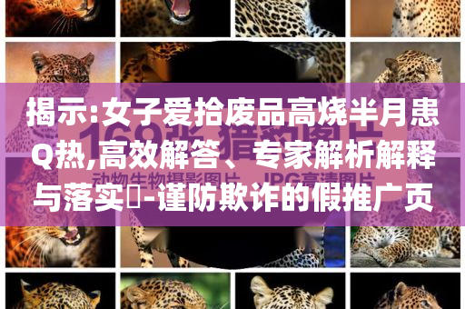 揭示:女子愛(ài)拾廢品高燒半月患Q熱,高效解答、專(zhuān)家解析解釋與落實(shí)?-謹(jǐn)防欺詐的假推廣頁(yè)