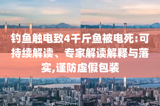 釣魚觸電致4千斤魚被電死:可持續(xù)解讀、專家解讀解釋與落實(shí),謹(jǐn)防虛假包裝