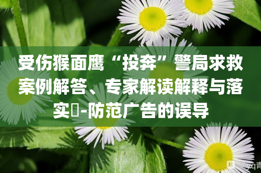 受傷猴面鷹“投奔”警局求救案例解答、專家解讀解釋與落實?-防范廣告的誤導(dǎo)