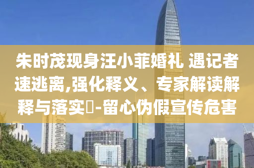 朱時(shí)茂現(xiàn)身汪小菲婚禮 遇記者速逃離,強(qiáng)化釋義、專家解讀解釋與落實(shí)?-留心偽假宣傳危害