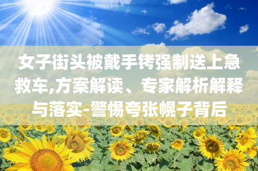女子街頭被戴手銬強(qiáng)制送上急救車,方案解讀、專家解析解釋與落實(shí)-警惕夸張幌子背后